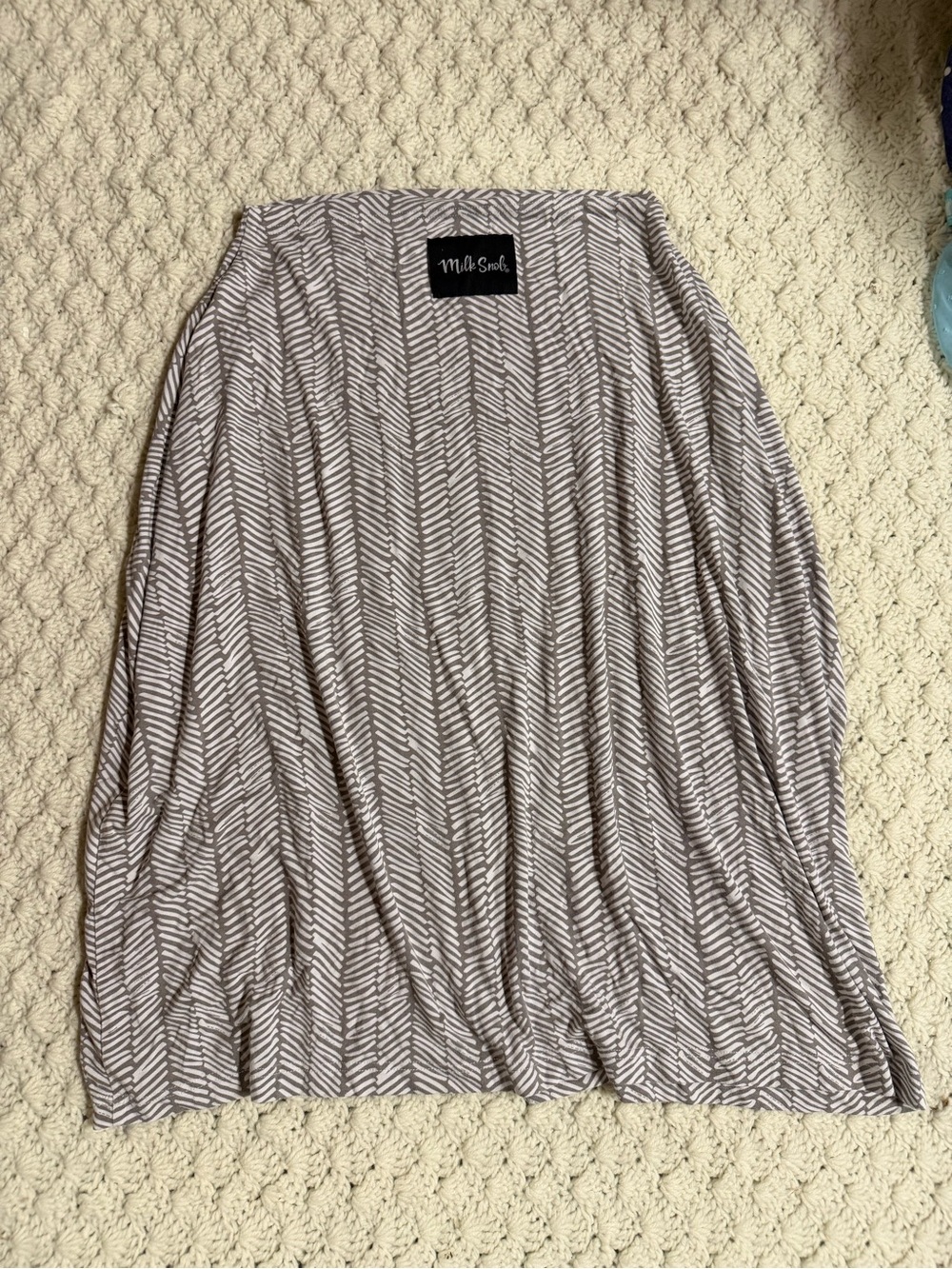 Milk Snob Taupe & White Maxi Skirt - Soft Pull-On Style